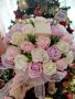 Страхотен нежен букет със 31 броя сапунени рози и малка кутийка за бижу, снимка 1