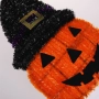 Halloween / Хелоуин декоративна тиква с шапка и тинсел, 23x37см_1255051, снимка 3