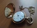 Позлатен джобен часовник "Elgin" с кюстек , снимка 1