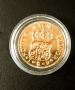 Позлатена средновековна испанска монета в капсула , снимка 5