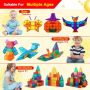 Нови Магнитни блокчета за конструиране - 68 части за деца играчка подарък, снимка 3