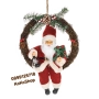 Коледен венец с Дядо Коледа-30 см./вениц/венец за коледна украса, снимка 1