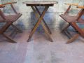 Градински мебели , тиково дърво- маса ,2бр. стол, снимка 9