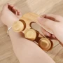 Дървен масажор с дръжка и 6 колелца, снимка 2