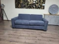 Сив диван тройка от плат набук с функция сън, снимка 9