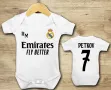 БЕБЕШКО боди с дълъг ръкав РЕАЛ МАДРИД / REAL MADRID с ИМЕ и НОМЕР! Или на ОТБОР по ТВОЙ избор!, снимка 2
