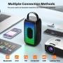 Преносим Bluetooth високоговорител Bobtot, безжичен, дълбок бас, RGB (с 1 микрофон), снимка 3