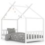 vidaXL Рамка за детско легло, бяла, бор масив, 70x140 см(SKU:283358, снимка 1 - Спални и легла - 45300882