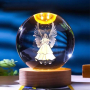 LED Светеща кристална топка/лампа, 3D сензорна - Ангел