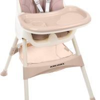 Бебешко столче за хранене, регулируема сгъваема маса, 5-точкова каишка, розово, снимка 1 - Столчета за хранене - 45450054