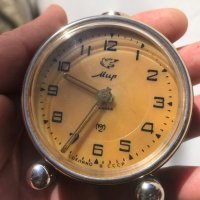 стар часовник - будилник "МИР" - СССР, снимка 14 - Антикварни и старинни предмети - 45081023