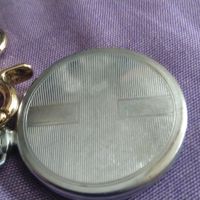 Молния джобен часовник 15 рубина 1954г СССР Челябинск кутия седеф верижка перфектна работи точно, снимка 9 - Мъжки - 45560545
