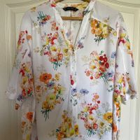 Разкошна нова one size овърсайз  Мароко елегантна риза zara Zara Зара цветя 100 % вискоза , снимка 3 - Ризи - 45683149