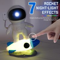 Намаление! LED проектор, лампа и говорител 3в1, нощна лампа за деца, астронавт и ракета, снимка 2 - Детски нощни лампи - 45205390