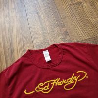Страхотна мъжка тениска ED HARDY размер L, снимка 3 - Тениски - 45108626
