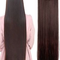 Качествена дълга коса/ цял екстеншън за по-голям обем и дължина на косата 100гр, дължина 60см, снимка 2 - Аксесоари за коса - 44950332