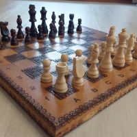 шах фигури дървени нови 34см , снимка 7 - Шах и табла - 45826568