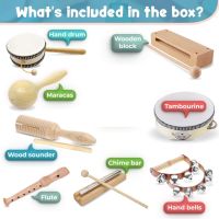 Дървени детски музикални инструменти STOIE'S. Монтесори бебешки музикални инструменти за малки деца , снимка 3 - Музикални играчки - 45581857