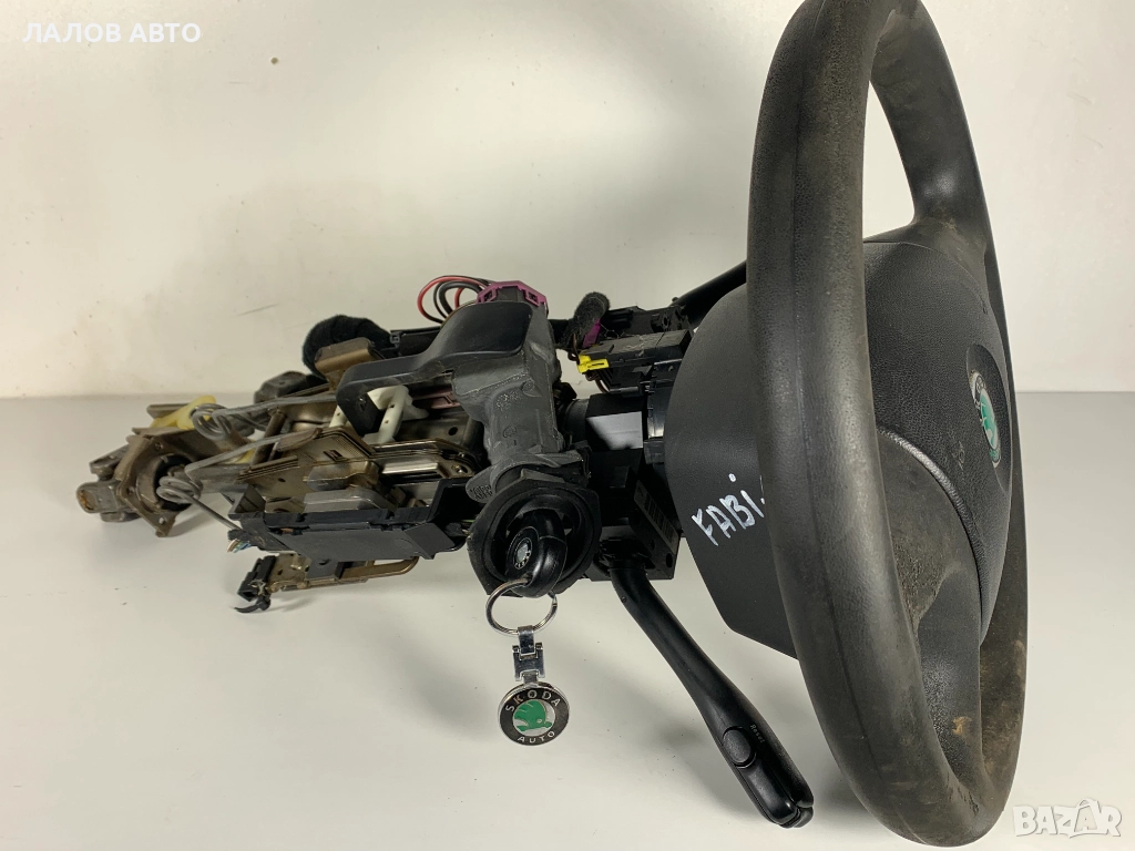 Кормилен прът волан лостчета светлини чистачки лентов кабел Шкода Фабия Skoda Fabia 6Q1419501AD , снимка 1