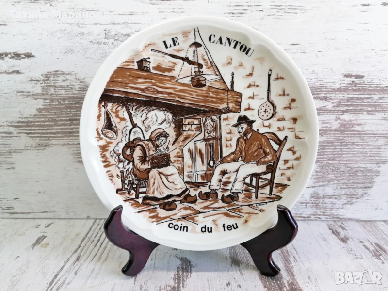 Френска колекционерска порцеланова чиния Limoges, снимка 1