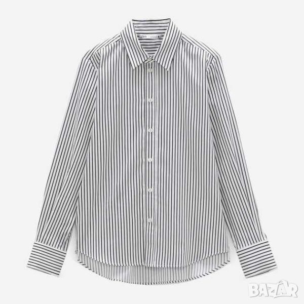 Дамска риза на райета Zara, 100% памук, XL, снимка 1