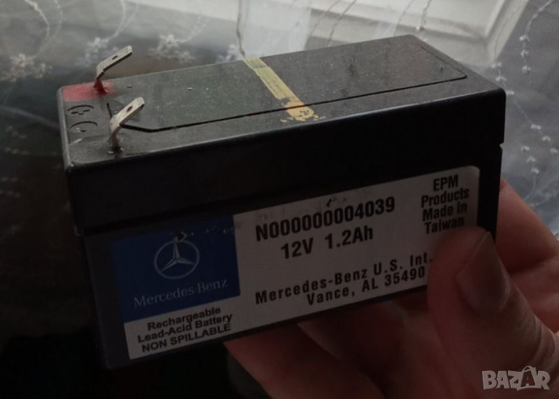 помощен акумулатор за Mercedes 12V 1.2Ah, снимка 1