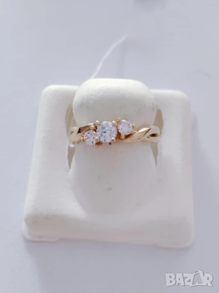 *нов златен пръстен 49573-1, снимка 1