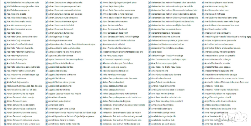 Записвам мп3 песни с имена на певци+имена на песни на флашки по 10лв, снимка 1