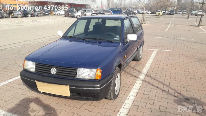 VW POLO 1000 куб.см.  45 k.с. бензин/газ 1991 г.-тъмно син със шибедах, снимка 1