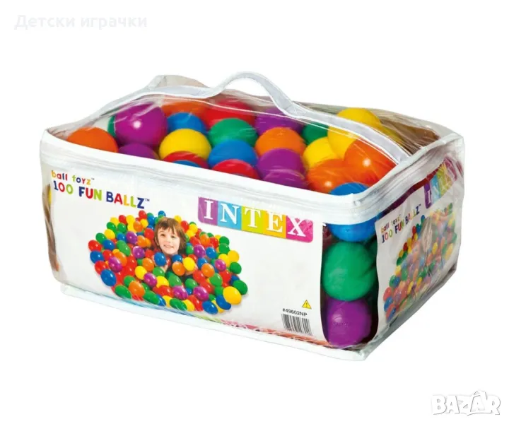 Топки INTEX 6.5cm Small Fun Ballz, 100 бр., снимка 1
