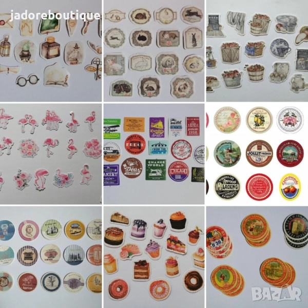 Скрапбук стикери 15 бр /комплект - различни видове, снимка 1