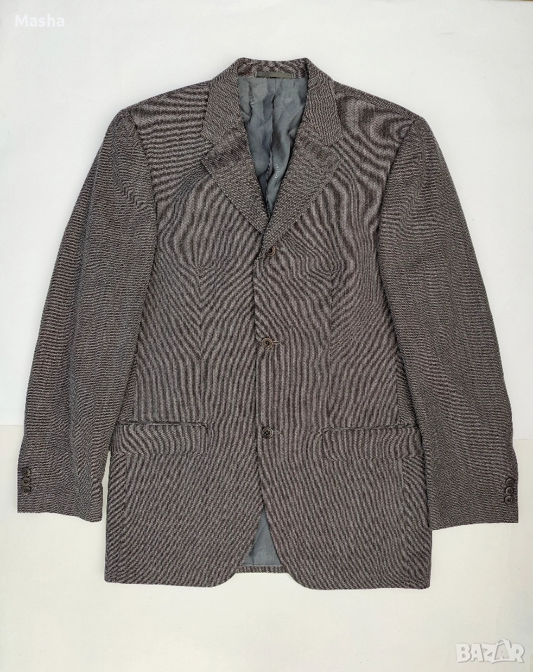 JOOP! Vintage Многоцветено вълнено мъжко сако с рибена кост L, снимка 1