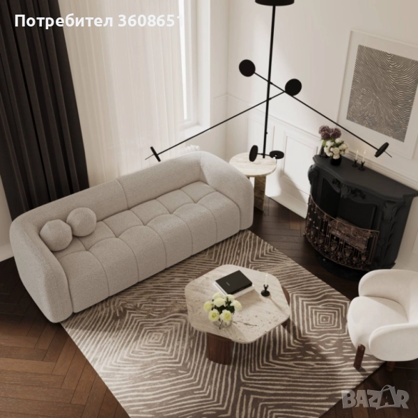 Триместен диван  HAUSSMANN от хавлиен  плат, снимка 1