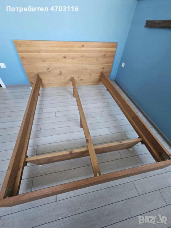 Спалня от масивно дърво – 140х200 см, снимка 1