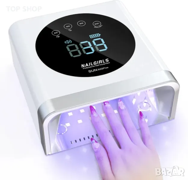 NAILGIRLS UV LED лампа за нокти Безжична, акумулаторна 150 W бързо втвърдяваща, снимка 1