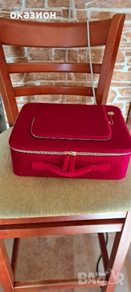 кадифена козметична чанта, снимка 1