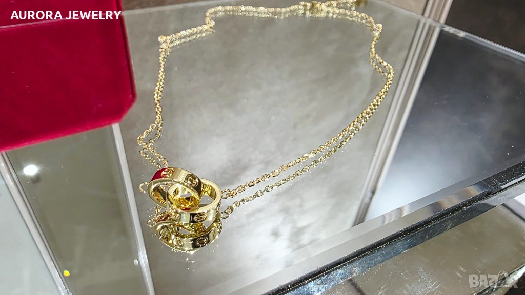 CARTIER Love Gold Pendant Дамско Колие, снимка 1