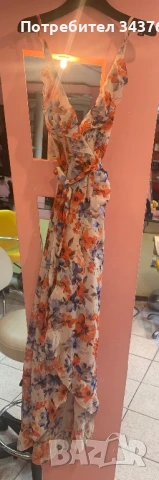 Рокля дълга елегантна, снимка 3 - Рокли - 50981012