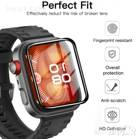 Huawei Watch Fit 4 / 4 Pro / Fit 3 / 5D Извит протектор за цял екран, снимка 5 - Смарт гривни - 45839567