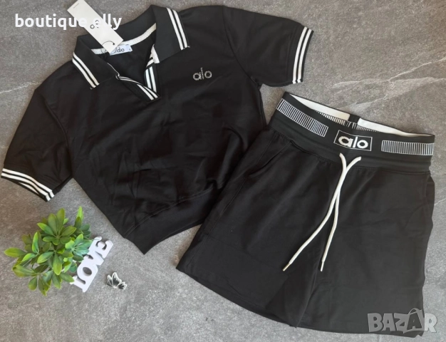 дамски комплект alo в бяло и черно, снимка 7 - Комплекти - 51770319