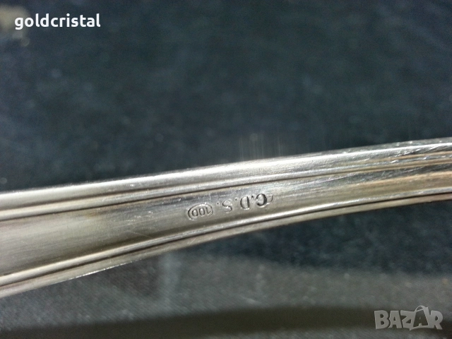 Стар посребрен черпак за сос , снимка 3 - Антикварни и старинни предмети - 52795328