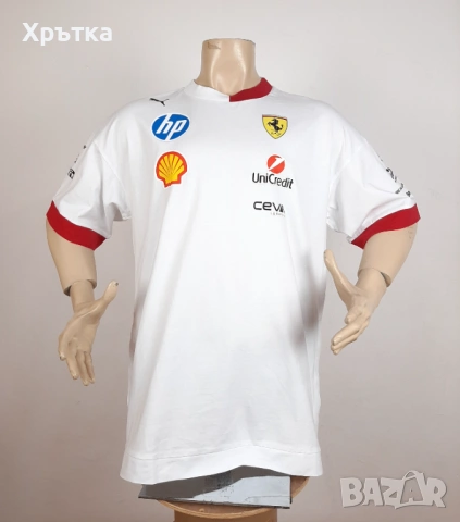 Puma Scuderia Ferrari Miami GP - Оригинална мъжка тениска р-р XL, снимка 4 - Тениски - 54167614