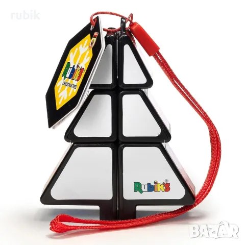 Оригинален магически пъзел Rubik's Christmas Tree 1x2x3 - С цветни пластини, снимка 1 - Игри и пъзели - 47518355