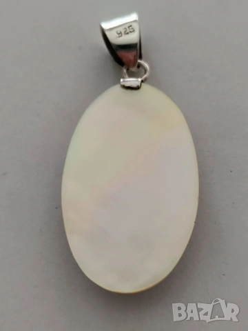 Висулка сребро и седеф, снимка 2 - Колиета, медальони, синджири - 53664487