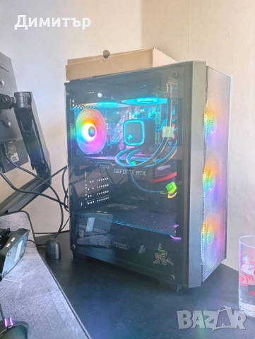 Геймърски Компютър - GeForece 3060-12GB, Ram 32GB, Ryzen 7-5800x 16 ядра, SSD