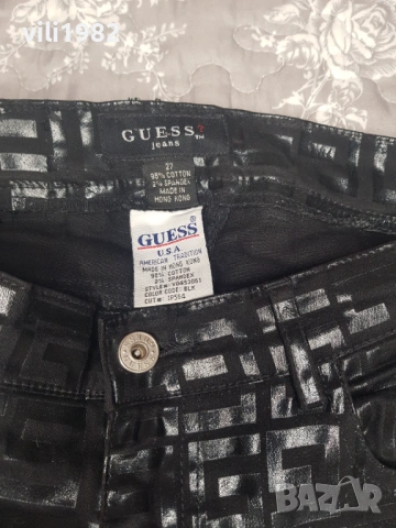 Дамски Черен Панталон Guess Jeans Glamour размер 27, снимка 6 - Панталони - 54024917