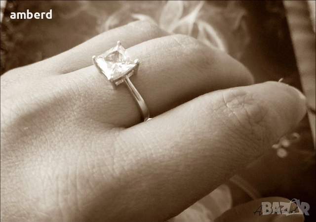 Елегантен сребърен пръстен модел R072, снимка 4 - Пръстени - 53792298