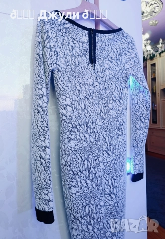 Стилна рокля с мраморен ефект, снимка 4 - Рокли - 51813950