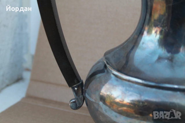 Посребрен английски чайник , снимка 3 - Антикварни и старинни предмети - 52711628