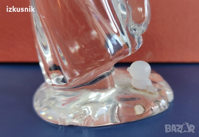 Ретро кристална фигурка Момиче с пате от Magic Cristal – West Germany, снимка 8 - Колекции - 52963600